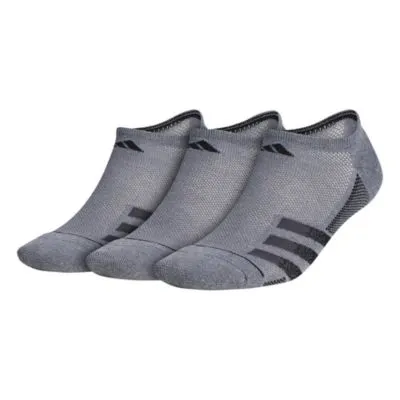 adidas Men's Superlite Stripe 3 3-Pack No Show Socks