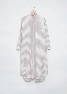 Artist Coat Dress — Taupe Stripe