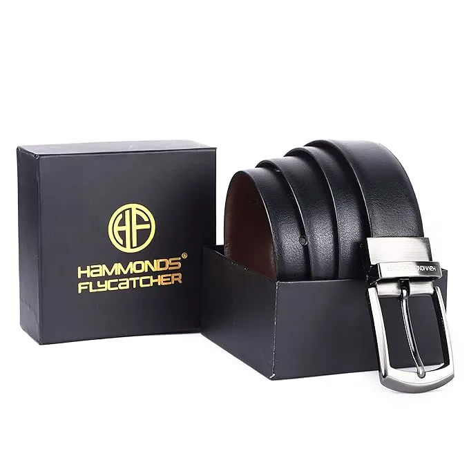 Black Belt for Men - Genuine Pure Leather - Use it for Casual/Formal/Office - Waist up to 46 Inches