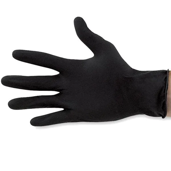 Black Nitrile-Vinyl Gloves: 10 Pack