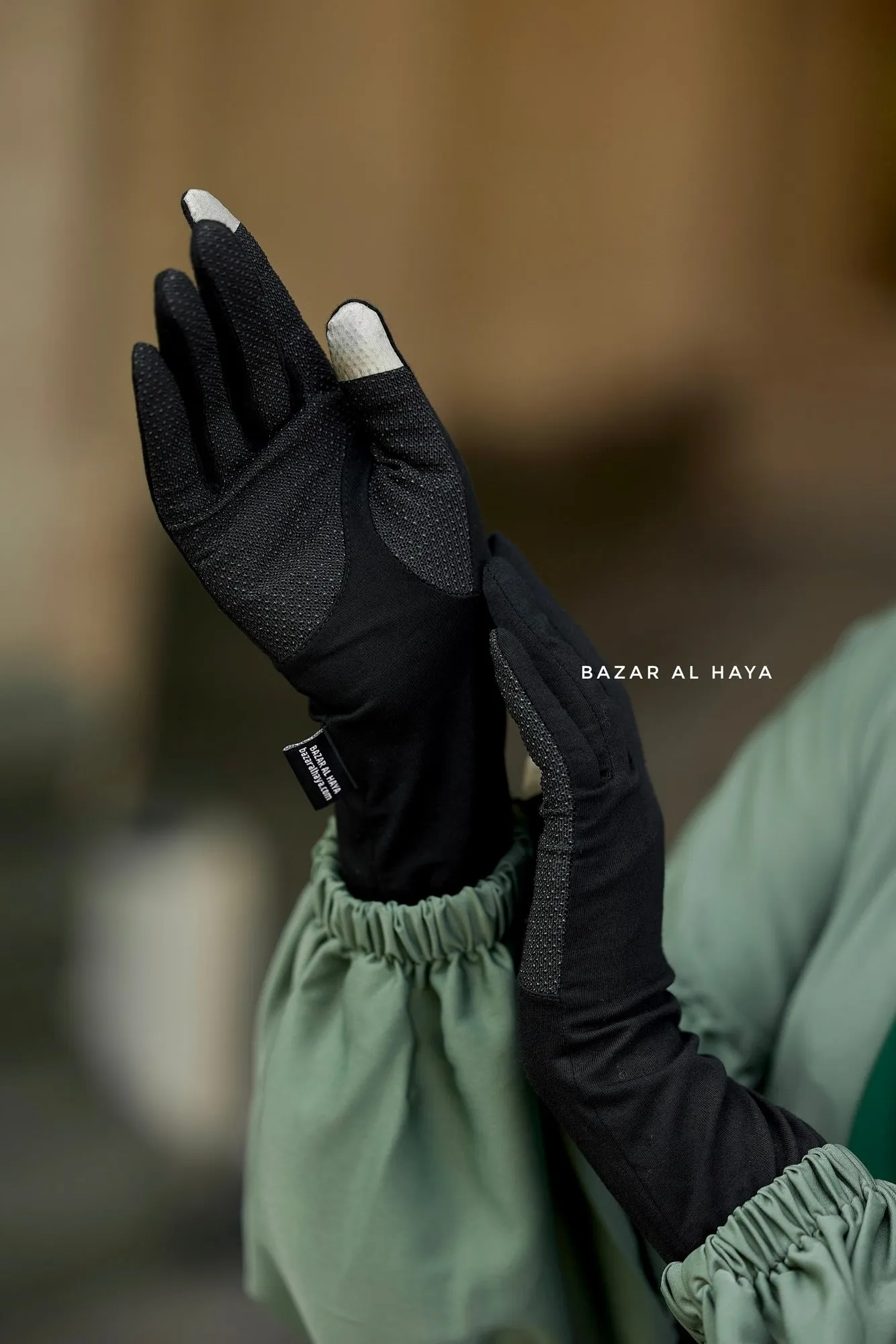 Black Plain Touch Screen Gloves - One Size