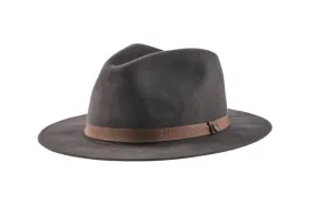 Brixton Messer Packable Fedora - Washed Black/Light Brown