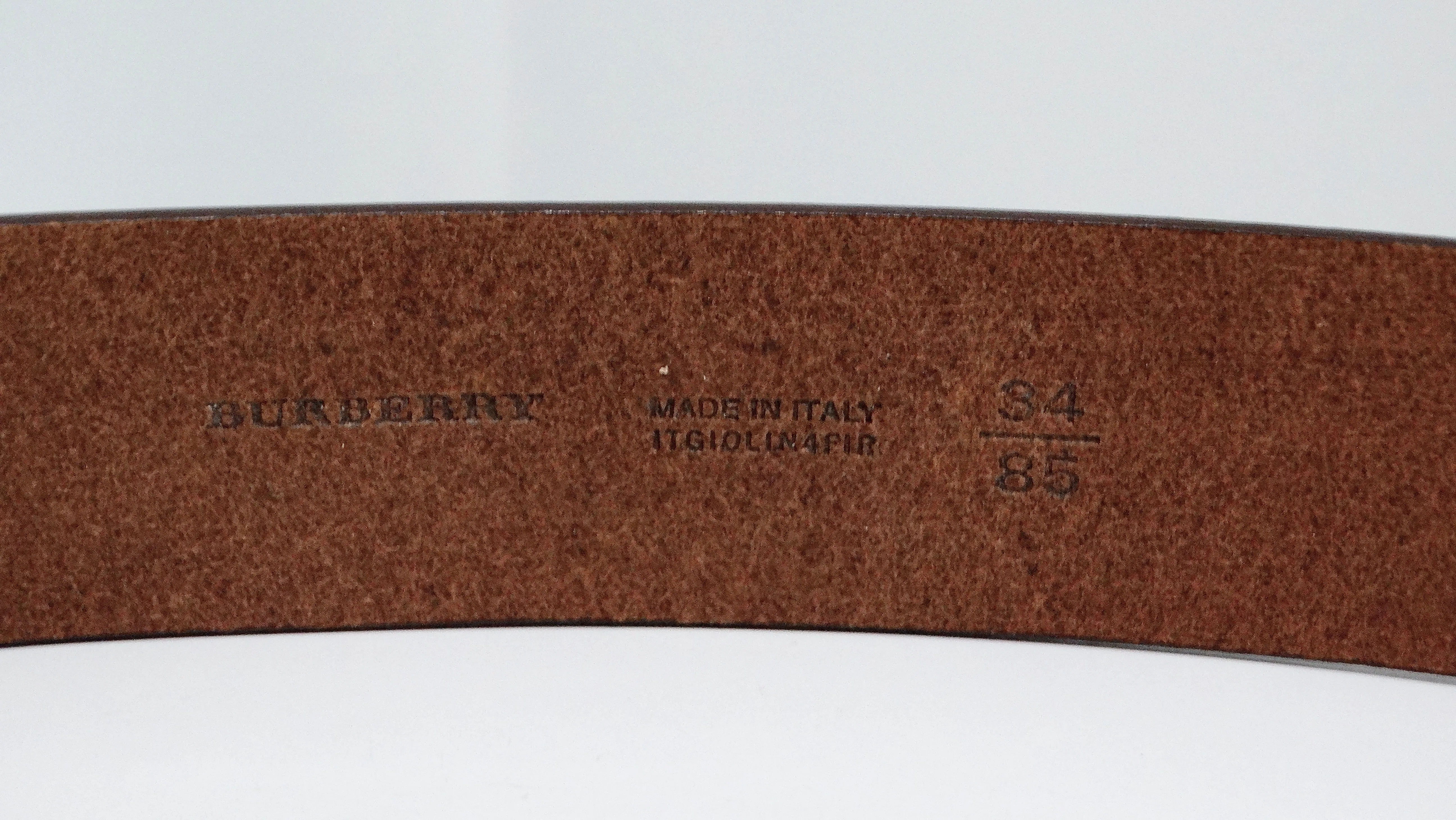 Burberry Brown Leather Belt