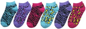 children's no show socks - animal prints - size 6-8 Case of 360