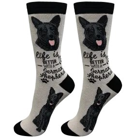 Cool Socks Black German Shepherd