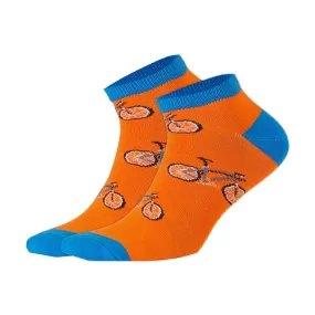 Cotton, Colourful, Bicycle Themed Ankle Socks