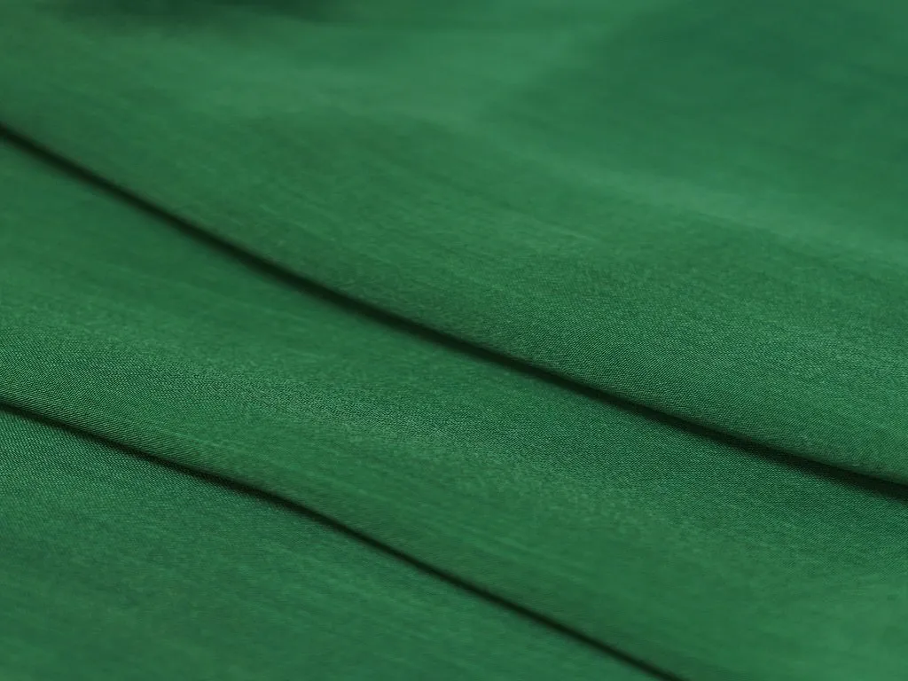 Dark Green Plain Viscose Chinon Chiffon Fabric (Wholesale)