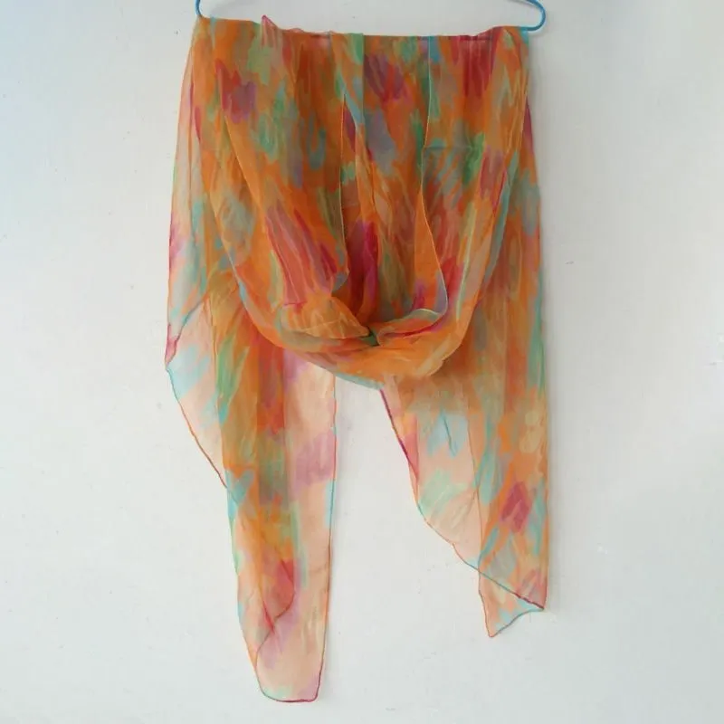 Elegant Printed Long and Silky Vibrant Scarves