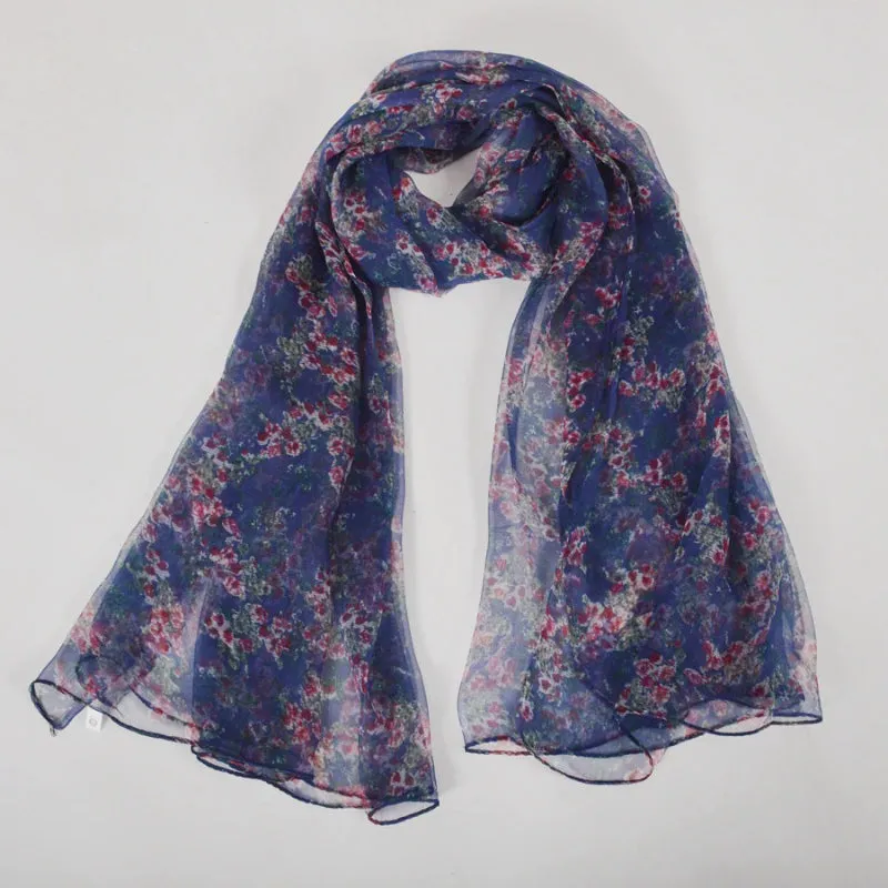 Elegant Printed Long and Silky Vibrant Scarves