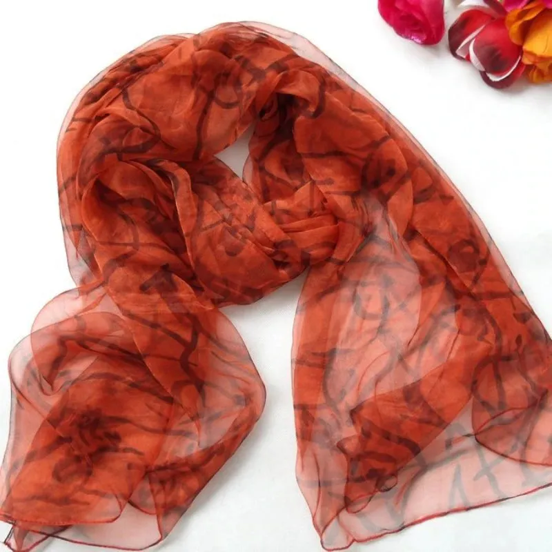 Elegant Printed Long and Silky Vibrant Scarves