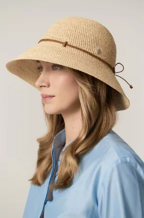 Helen Kaminski Iris 9 Shallow Round Crown Hat | Natural/Nutshell