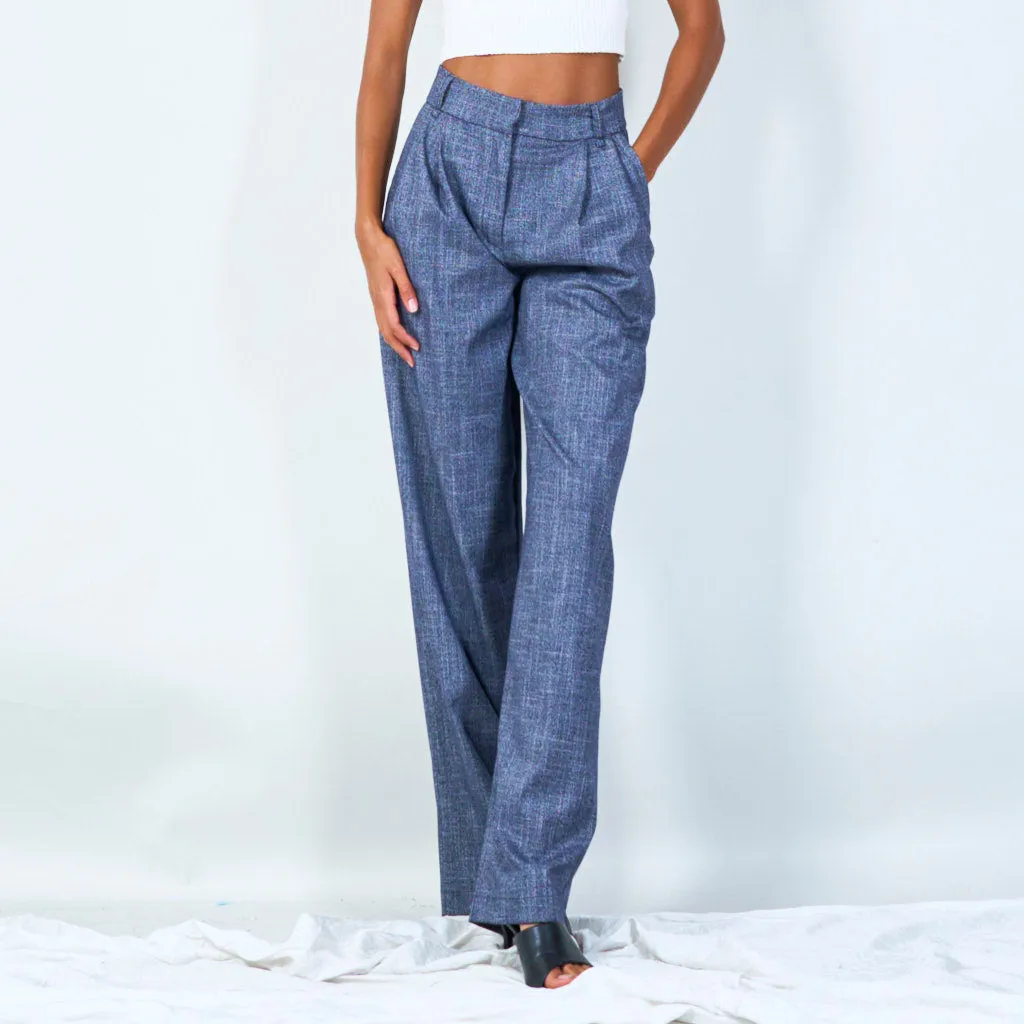 High-waisted pleated trousers wholesale