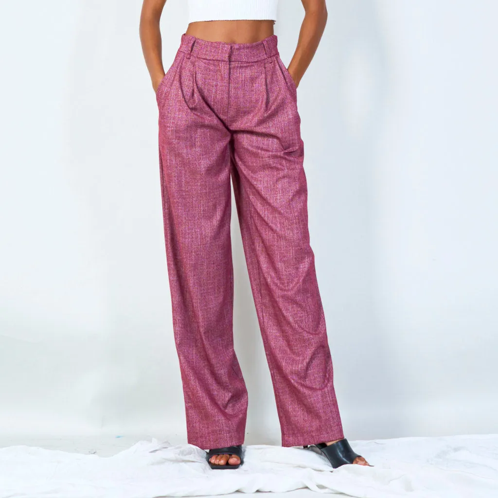 High-waisted pleated trousers wholesale