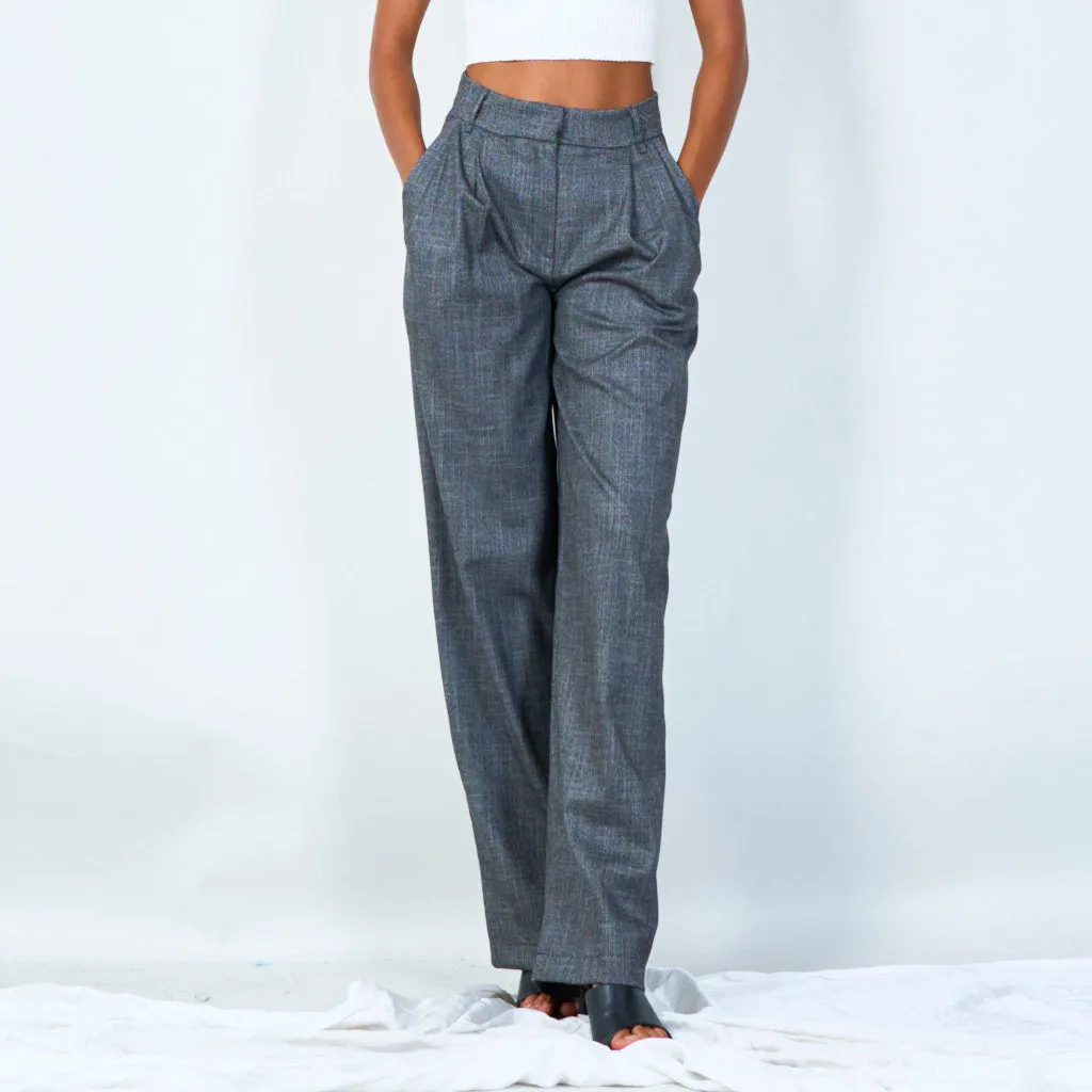 High-waisted pleated trousers wholesale