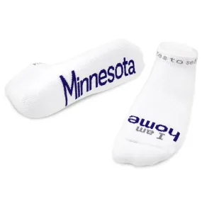 I am home® - Minnesota white low-cut socks