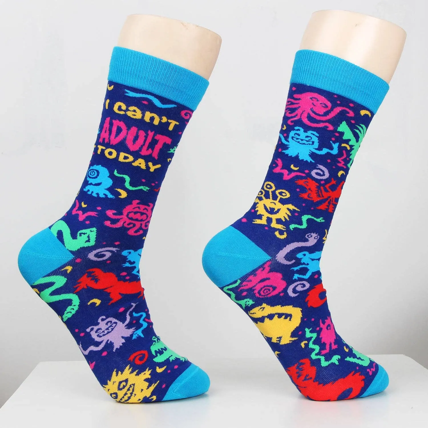 I Can’t Adult Today Men's Novelty Crew Socks