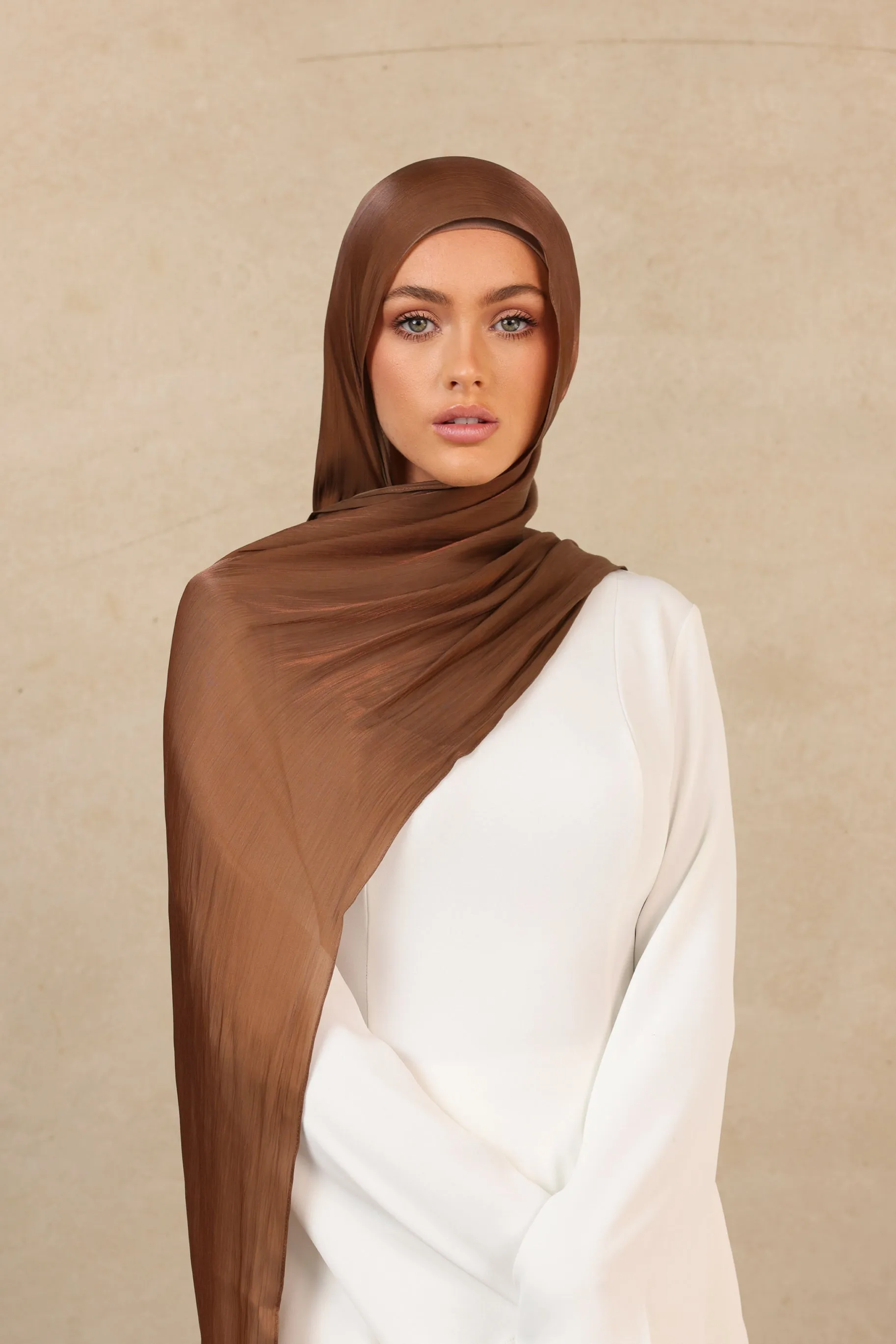 Iridescent Hijab - 28 Brown