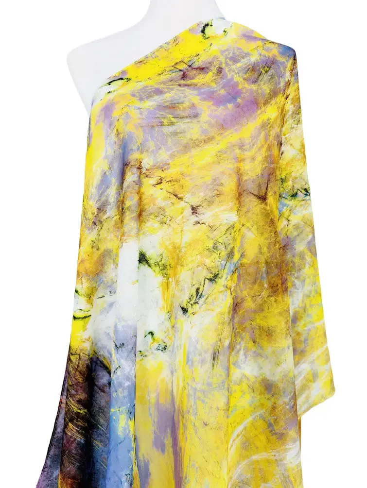 JC071137 Yellow-Multi Abstract Scarf