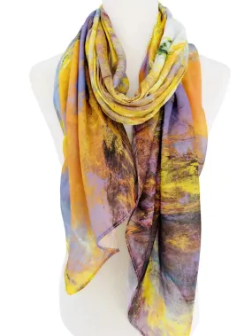 JC071137 Yellow-Multi Abstract Scarf