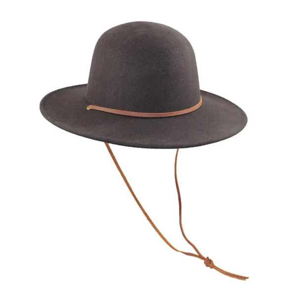 Jeanne Simmons - Wool Felt Tiller Hat with Strap