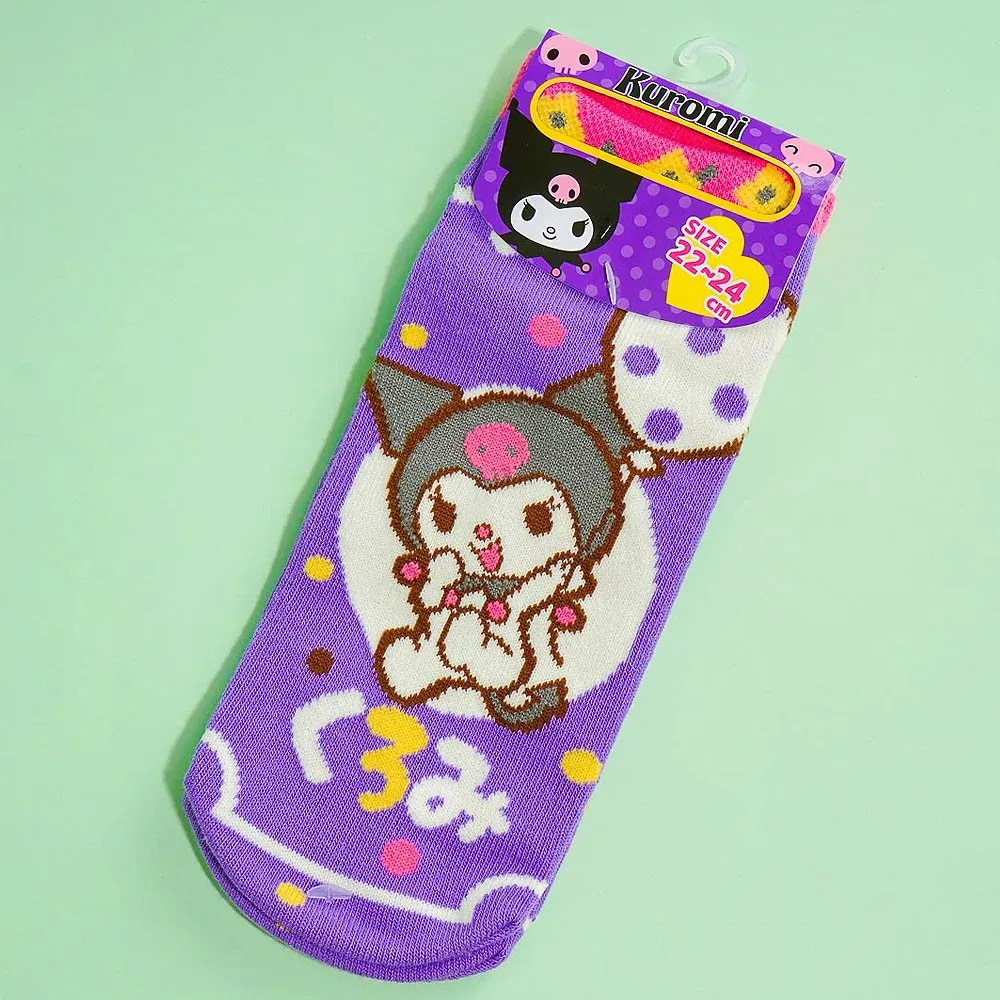 Kuromi Low-Cut Socks set :Retro