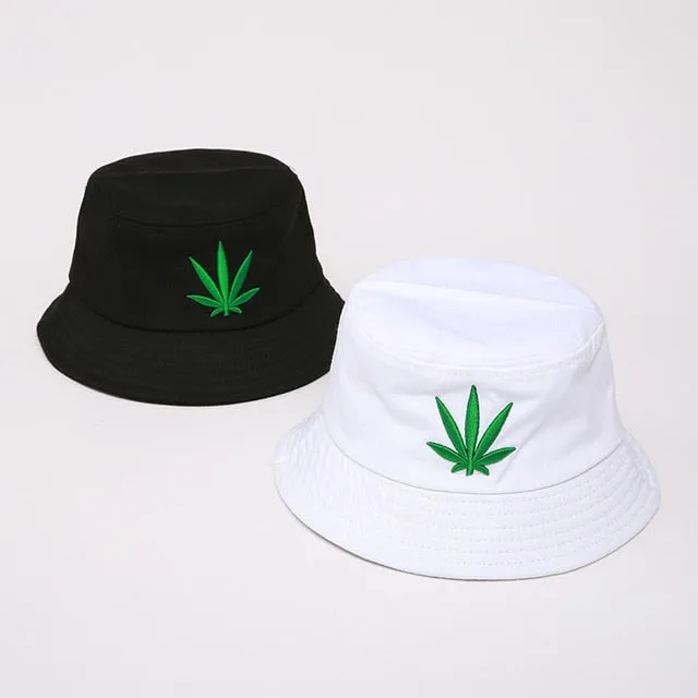 Men Women Maple Leaf Bucket Hat