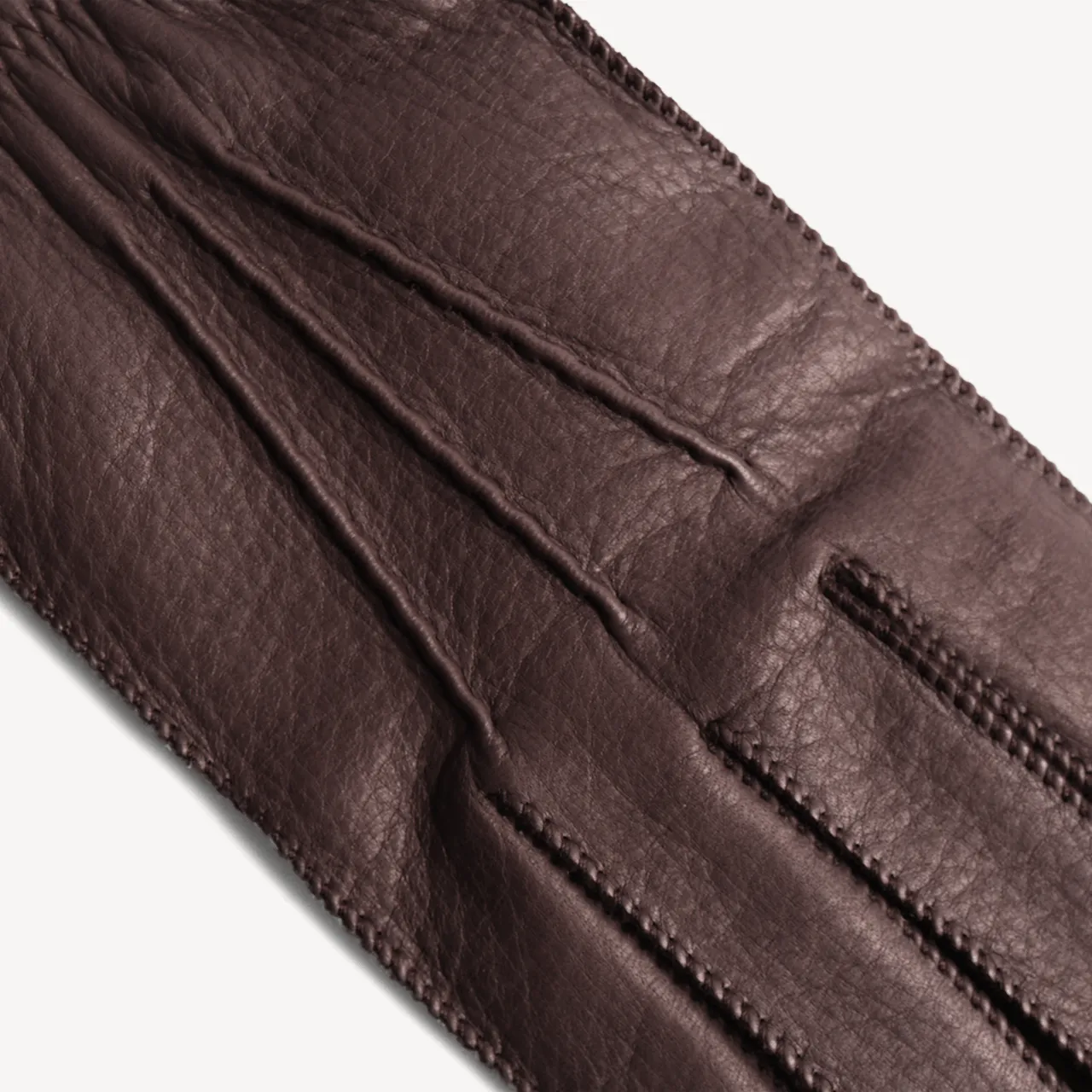 Men's Leather Nappa Gloves - Dark Brown