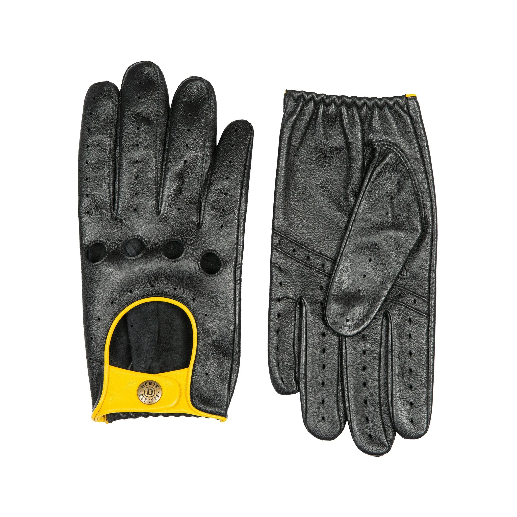 Men’s Touchscreen Three-Colour Leather Driving Gloves