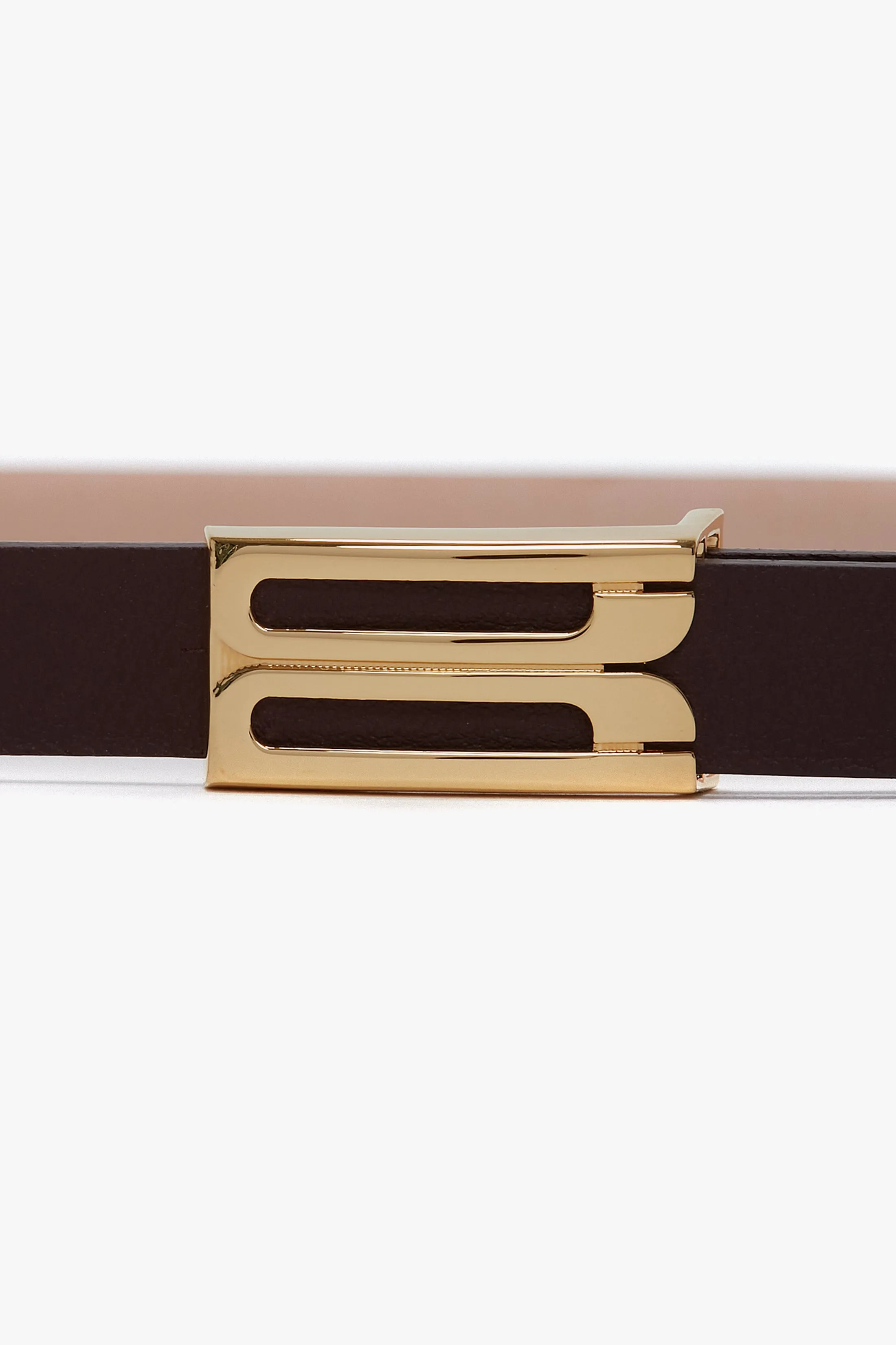 Micro Frame Belt In Burgundy Leather