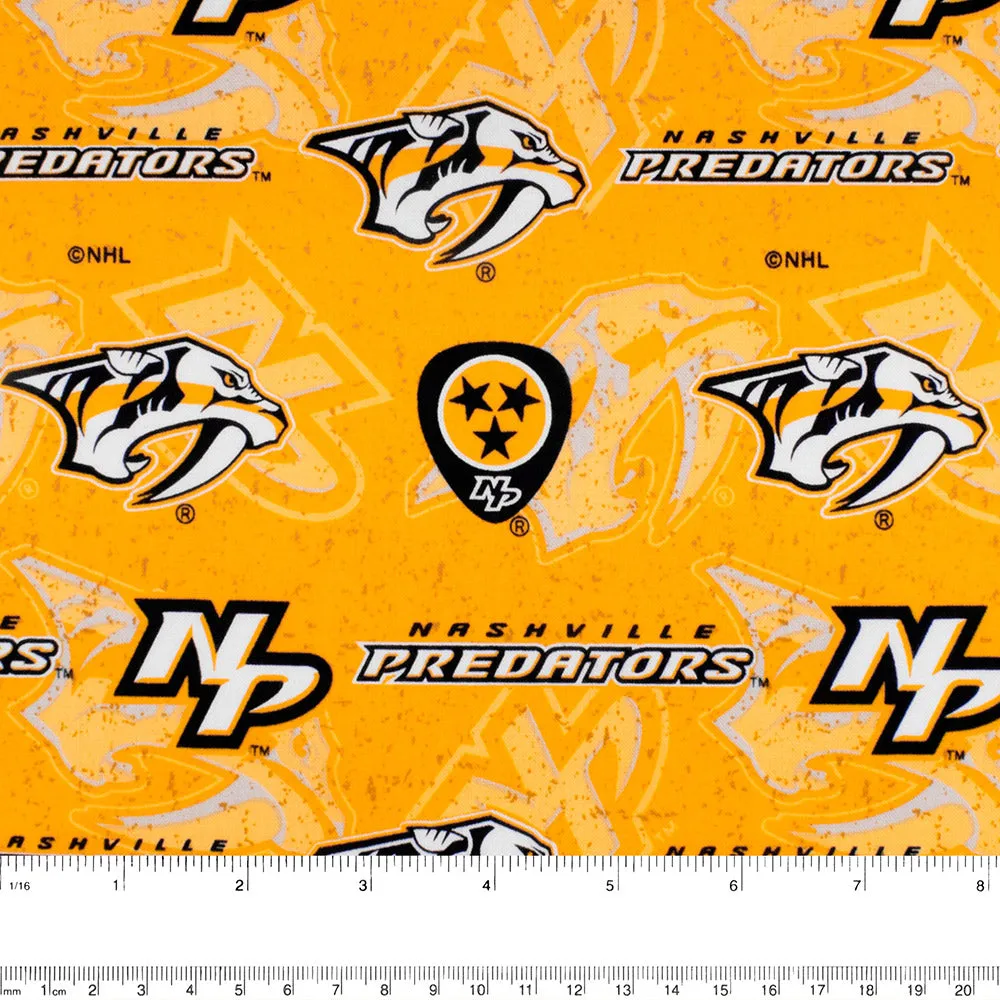 Nashville Predators - NHL Cotton Print - Logo - Yellow