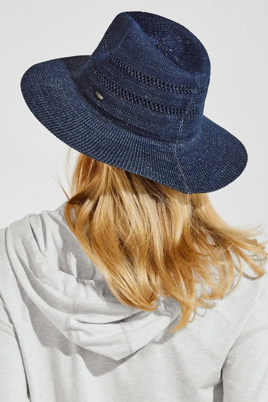 Nikki Crochet Fedora | Navy