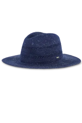 Nikki Crochet Fedora | Navy