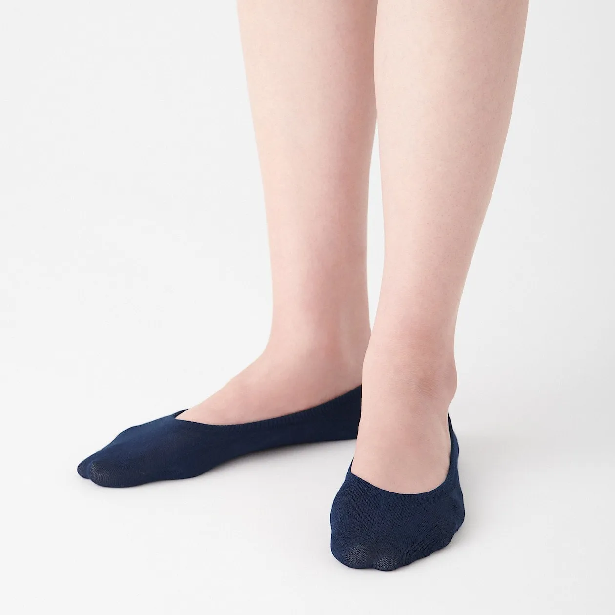 Non-Slip Wide Fit Cotton Blend No-Show Socks