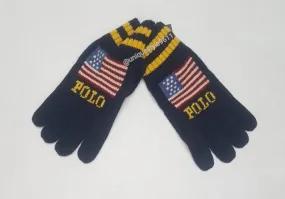 Nwt Polo Ralph Lauren Navy American Flag Gloves