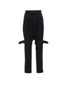 PE/GABARDINE BELTED BANDAGE PANTS