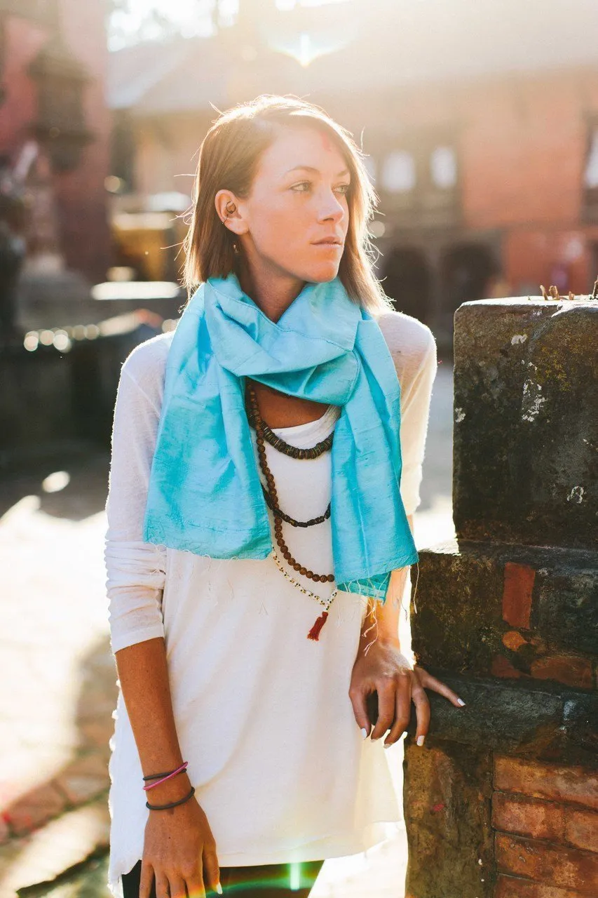 Pokhara Scarf in Teal