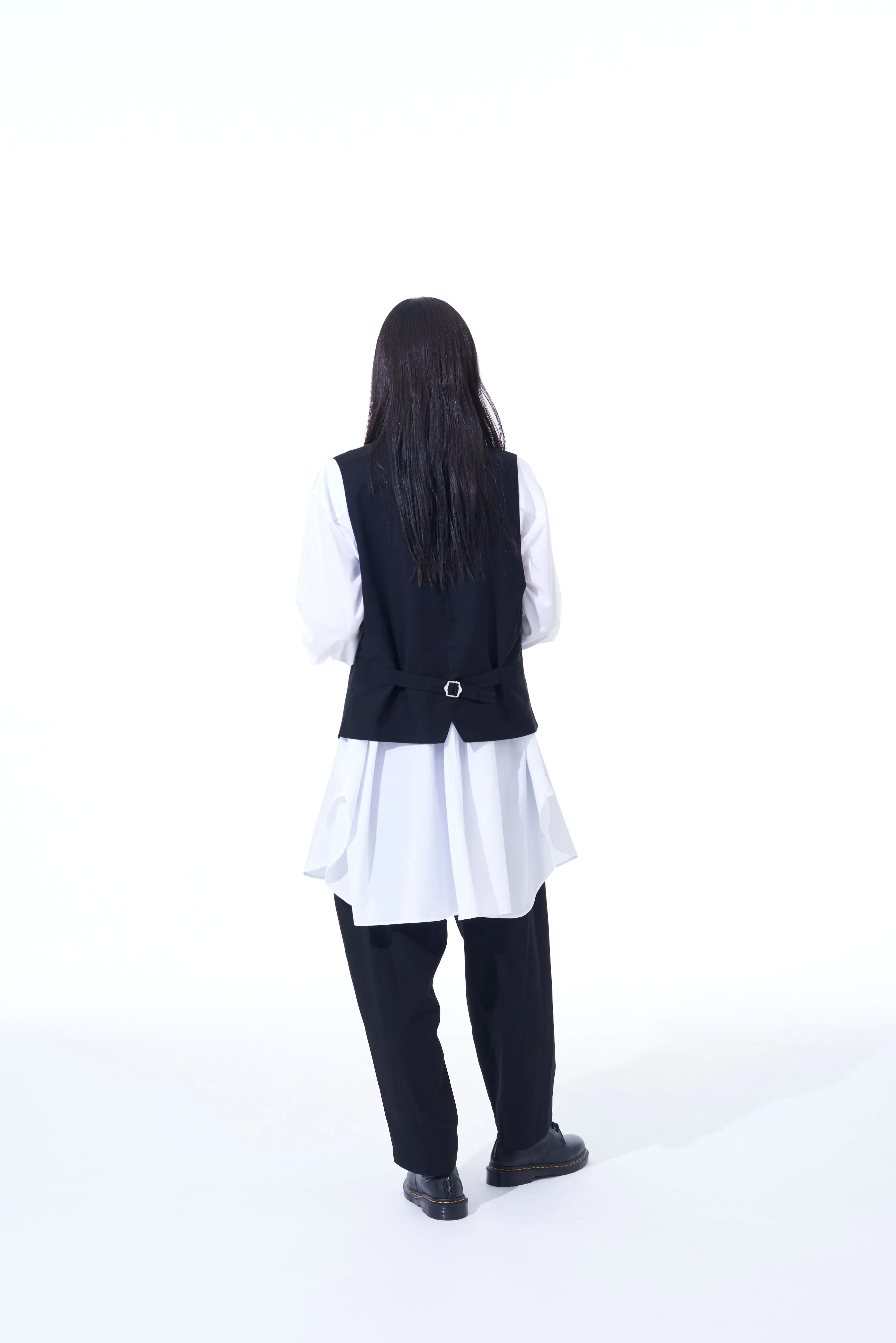 POLYESTER GABARDINE PANTS WITH KNEE FLAP POCKETS