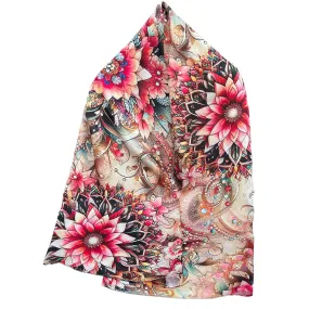 PREMIUM LUXURY PRINTED WOMEN HIJAB SCARF DUPATTA - CASSANDRA FLORAL