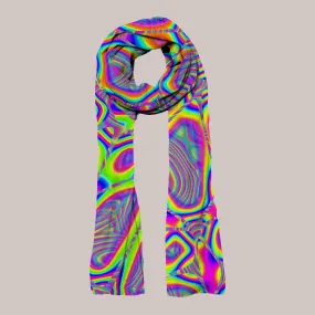 Psychedelic Scarf/Shawl (UV/RGB, Eco-Friendly, Unisex) | METAMORPHOSIS