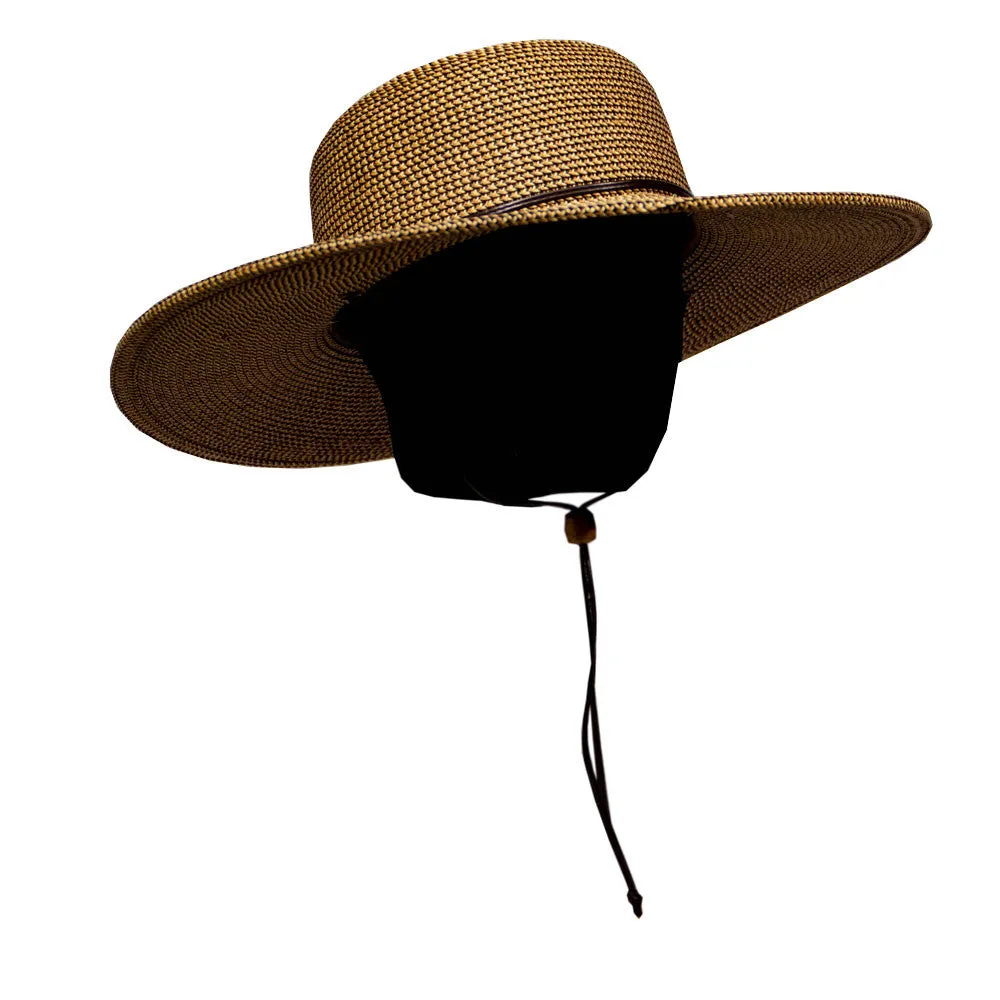 Saint Martin - Tweed Flat Brim Sun Hat