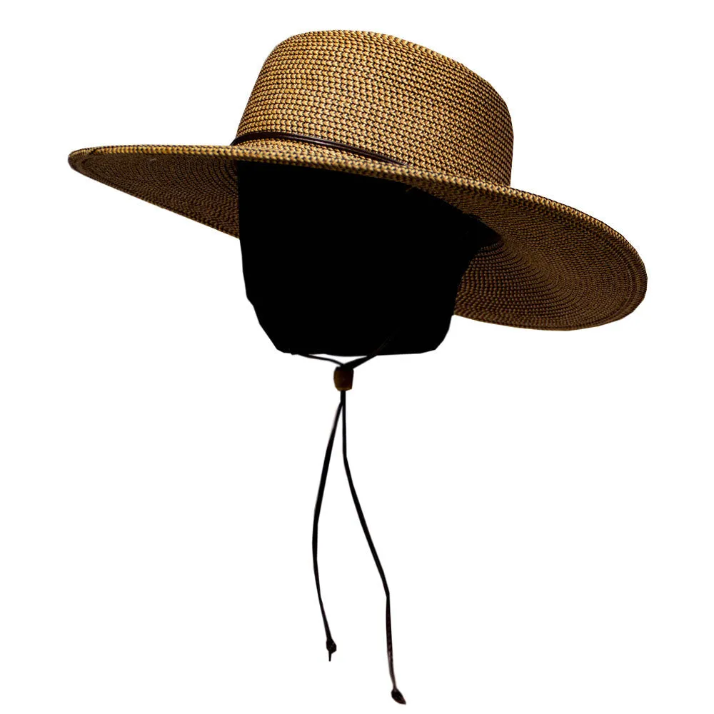 Saint Martin - Tweed Flat Brim Sun Hat