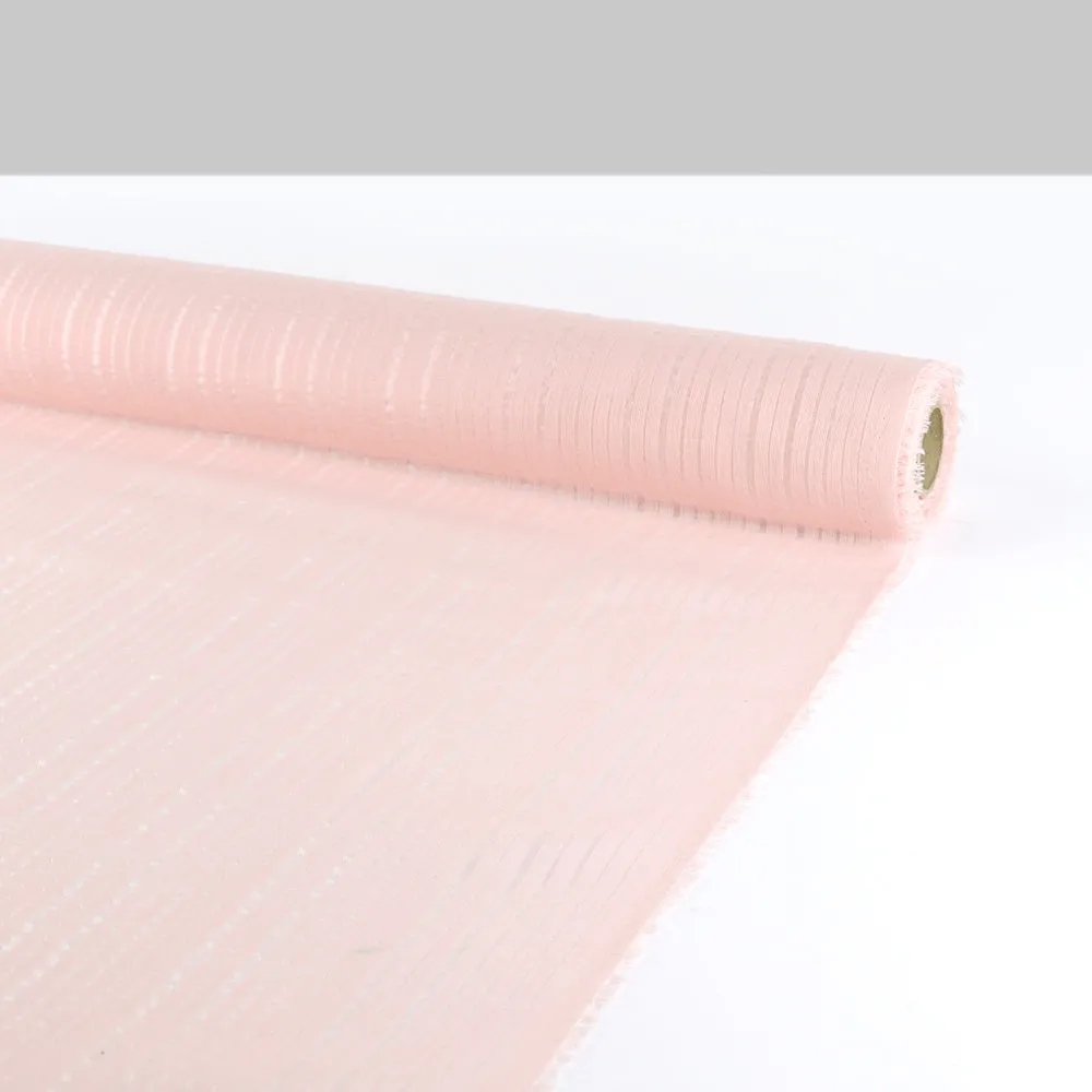 Shimmer Stripe Muslin - Strawberry Milk