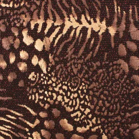 Shimmery holiday fabric - Tiger - Brown