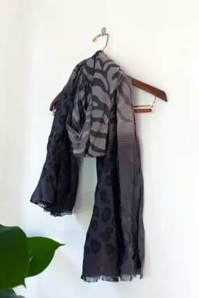 Silver Animal Print Scarf