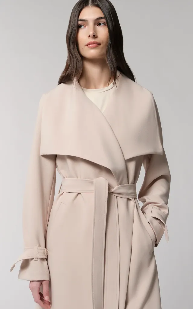 Soia & Kyo Olivia Relaxed Drapy Trench in Mist