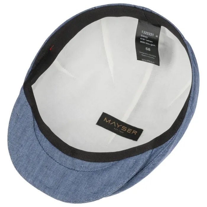 The Sidney Linen Flat Cap