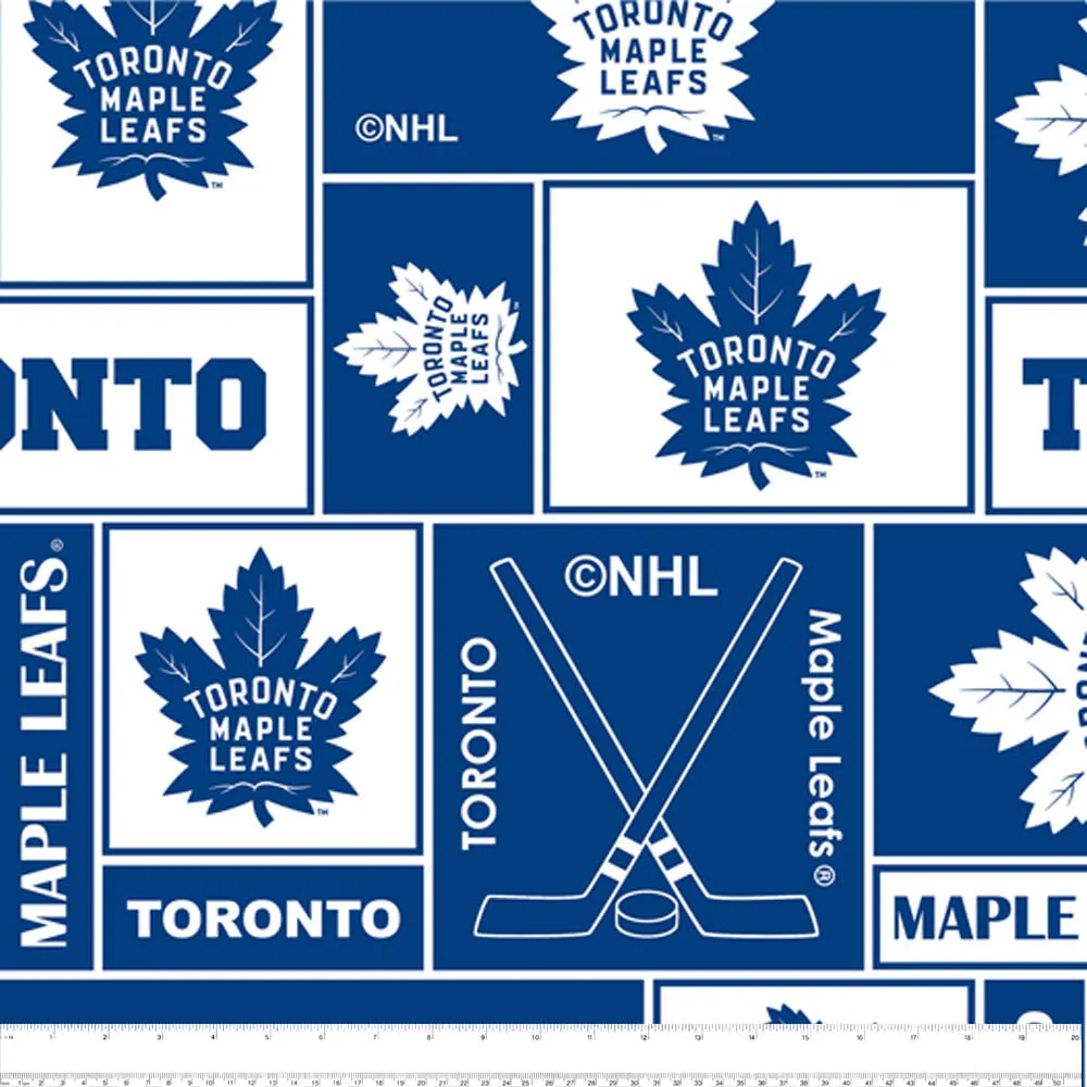 Toronto Maple Leafs - NHL Fleece Print - Squares