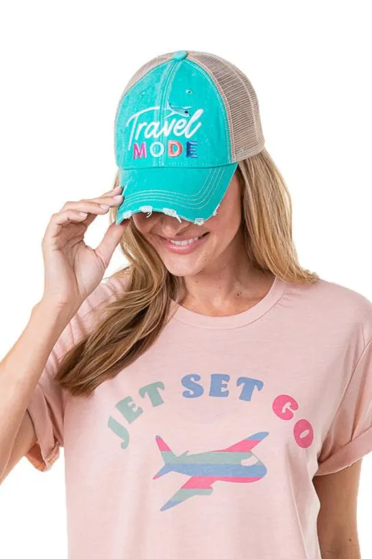 Travel Mode Trucker Hats