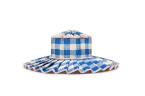 Verandah Island Maxi Capri Hat - Blue Gingham