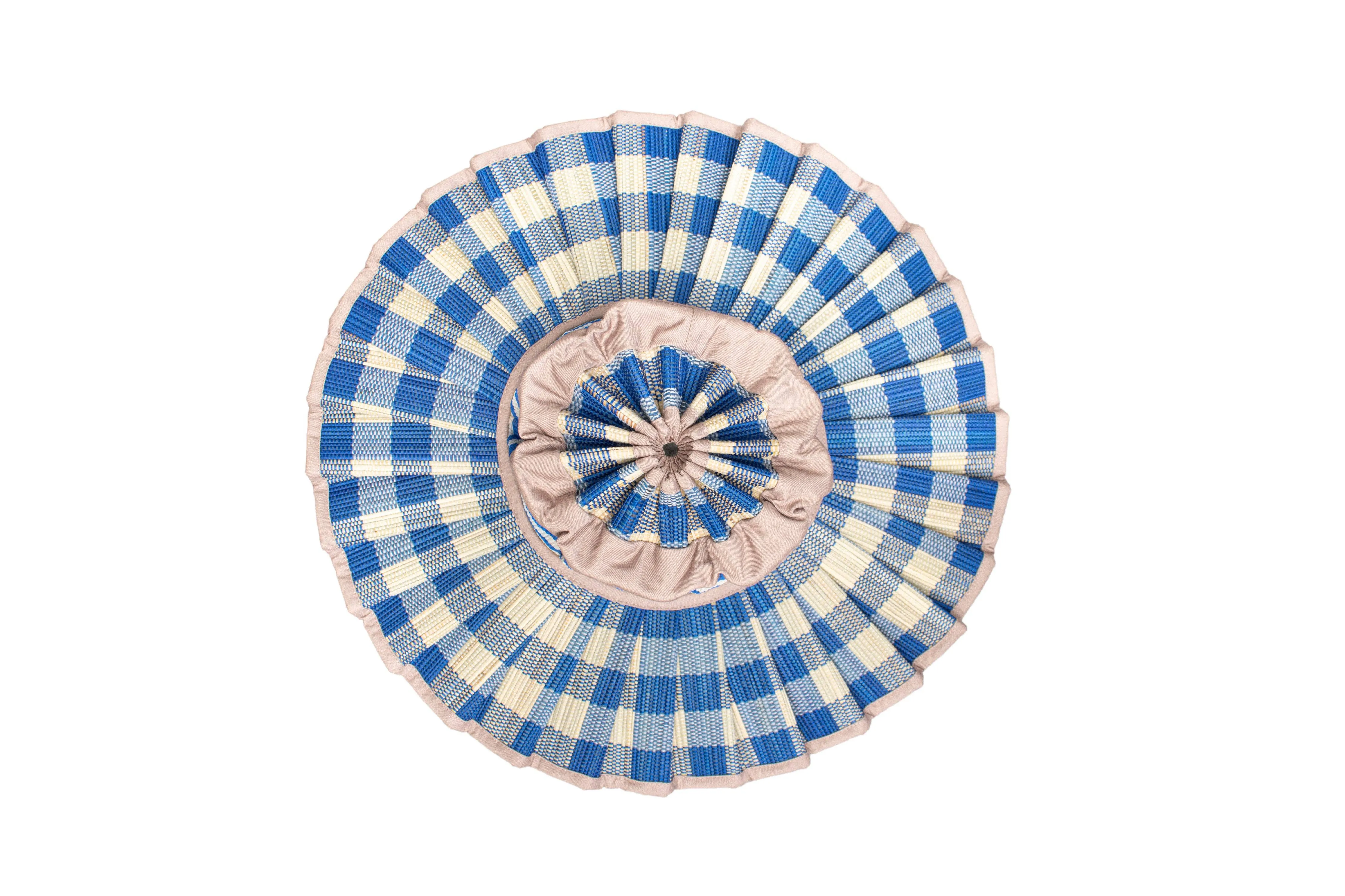 Verandah Island Maxi Capri Hat - Blue Gingham